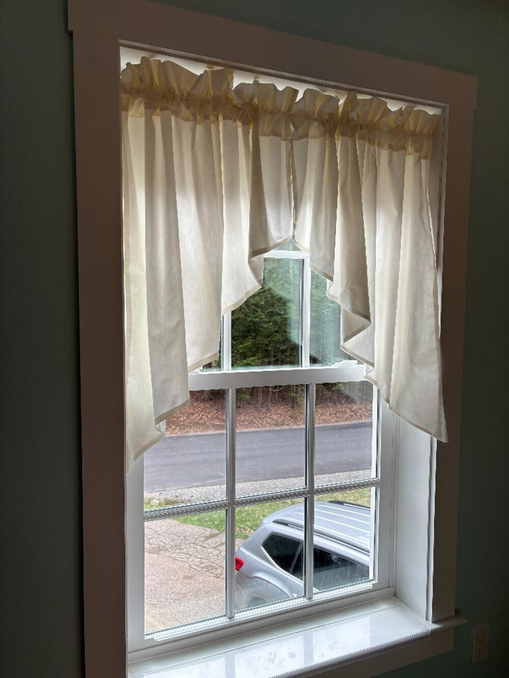 EUC Vermont Country Store Jane's Plain and Simple Rod Pocket Tailored Swag Pair